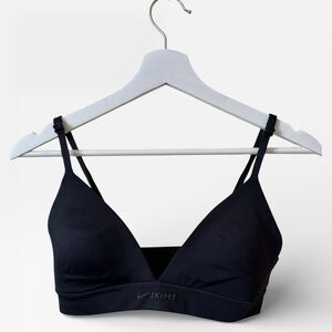 SKIMS Black Wireless Bralette with Adjustable Straps